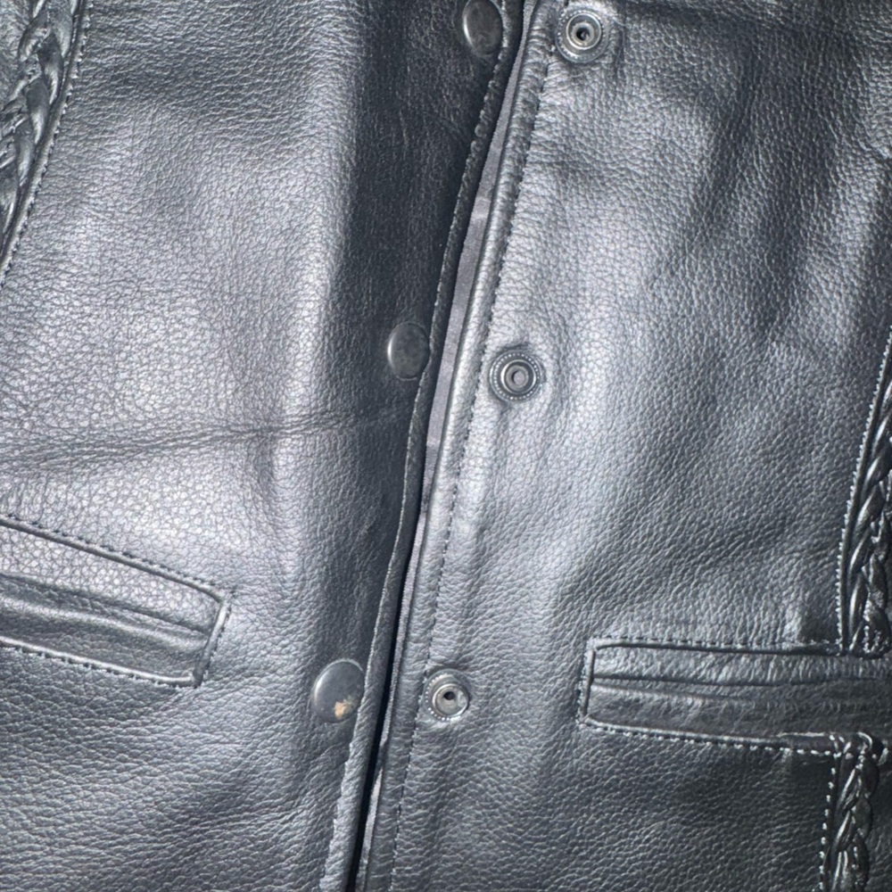 XElement Women's Black Leather Vest - Picture 3 of 8